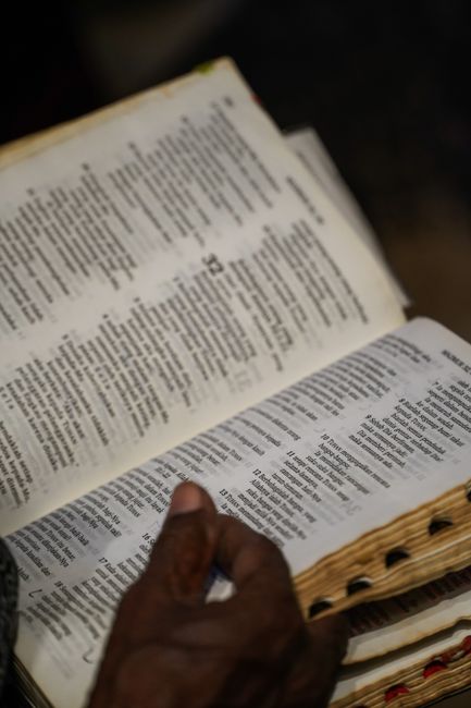 Bible open to Exodus chapter 34 for verse-by-verse commentary and study