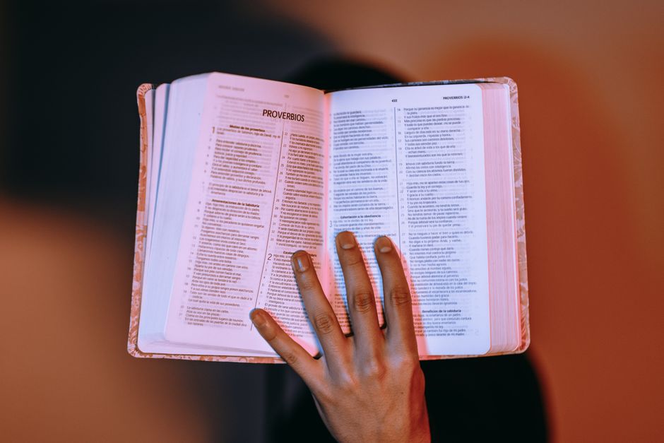 Bible open to Galatians chapter 4 for verse-by-verse commentary and study