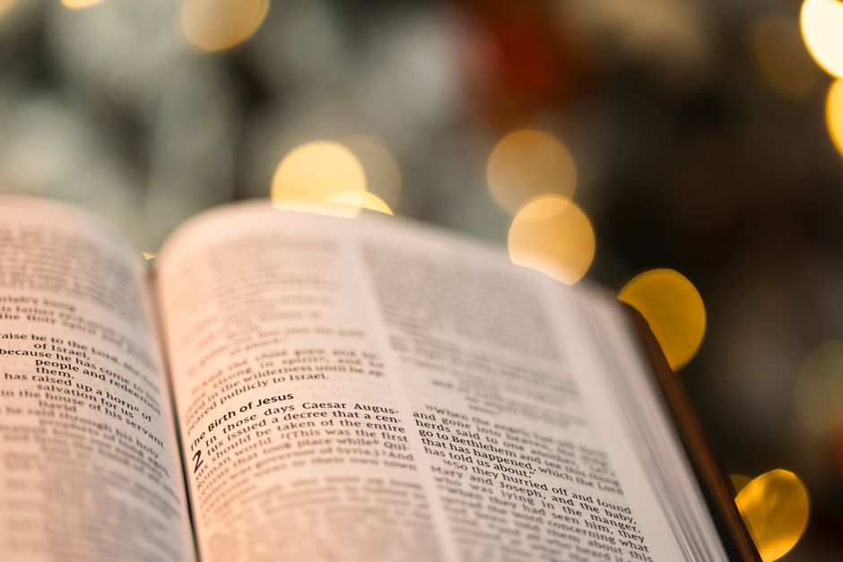 Bible open to Galatians chapter 1 for verse-by-verse commentary and study