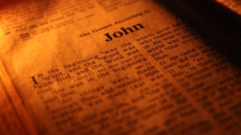 Bible open to John chapter 8 for verse-by-verse commentary and study