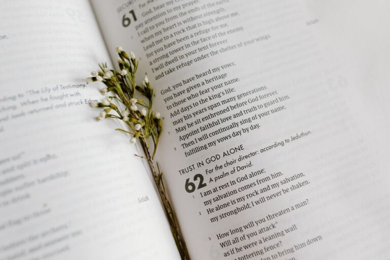 Bible open to Psalm chapter 25 for verse-by-verse commentary and study